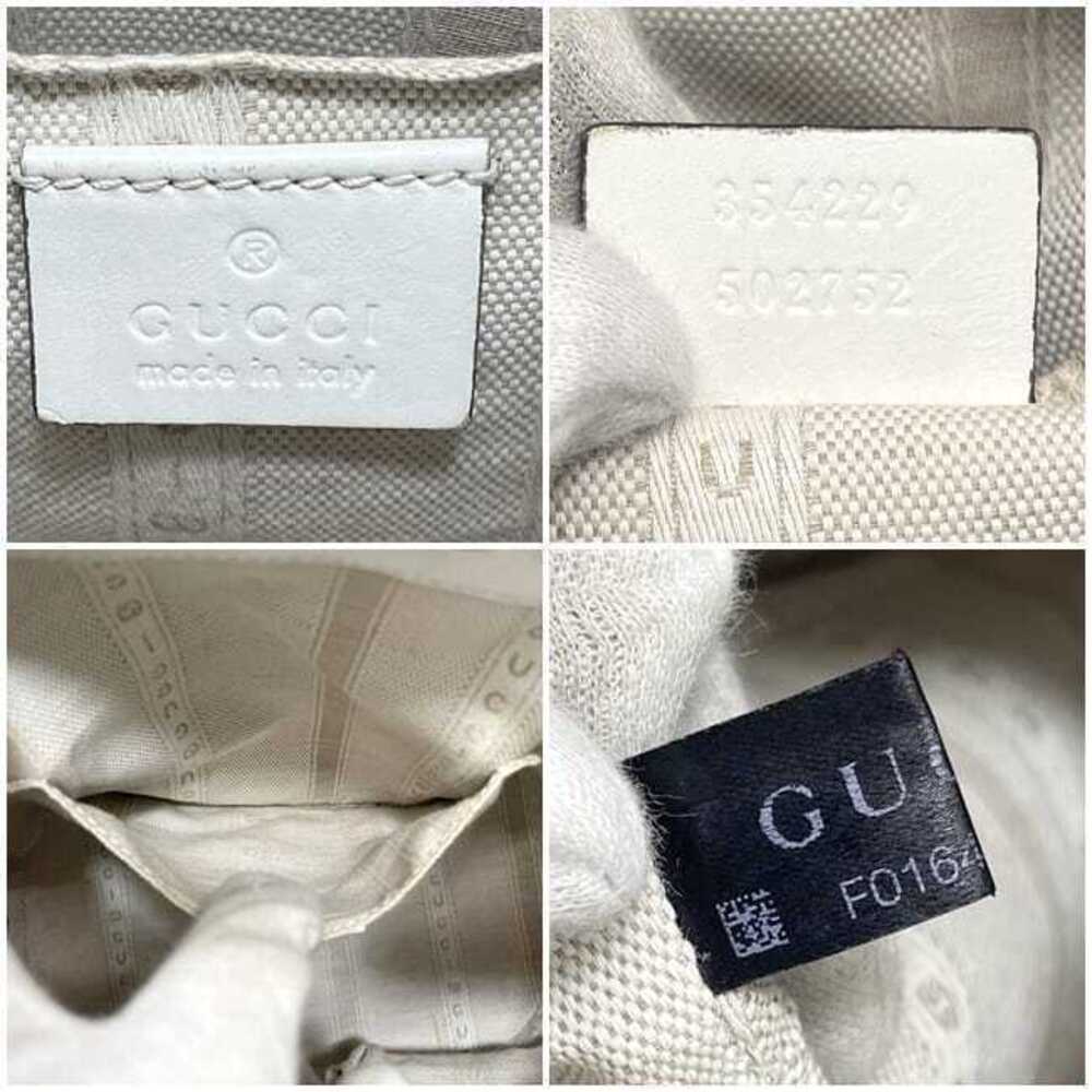 Gucci Bag Logo Leather Crossbody Drawstring White Shoulder Coated Diamante - Picture 7 of 10
